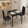 thumbnail image 1 of Aiho 3 Pieces Dining Table Set for 2 - Gray, 1 of 7