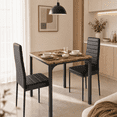 thumbnail image 1 of Aiho 3 Pieces Dining Table Set for 2 - Black, 1 of 7