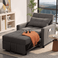 thumbnail image 1 of AIHO 3-in-1 Sleeper Chair, Convertible Sofa Bed for Small Spaces, Perfect as Guest Bed & Daily Chill Spot - Easy Fold, Dark Gray Linen, 1 of 9