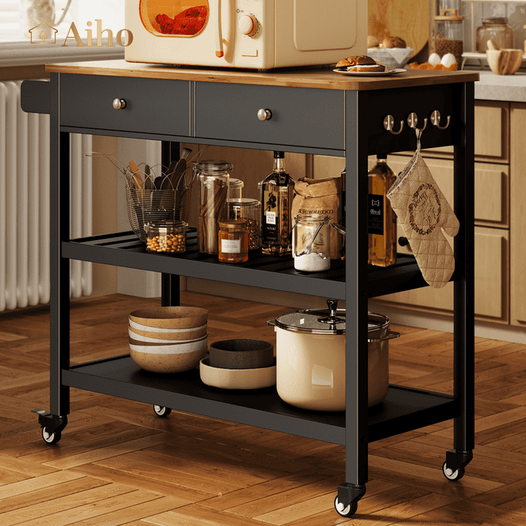 Kitchen cart with spice rack sale
