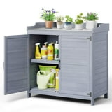 Poly-Tex 2-Tier Galvanized Steel Potting Bench - Walmart.com