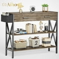 thumbnail image 1 of Aiho 39 "L Console Table  with Drawers, Entryway Table with Storage Shelves, Sofa Table for Living Room, Entryway - Gray, 1 of 11