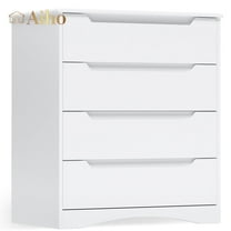 Aiho 4-Drawer Dresser for Bedroom, Wood Cabinet - White