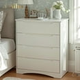 thumbnail image 1 of Aiho 4-Drawer Dresser for Bedroom, Wood Cabinet - White, 1 of 6