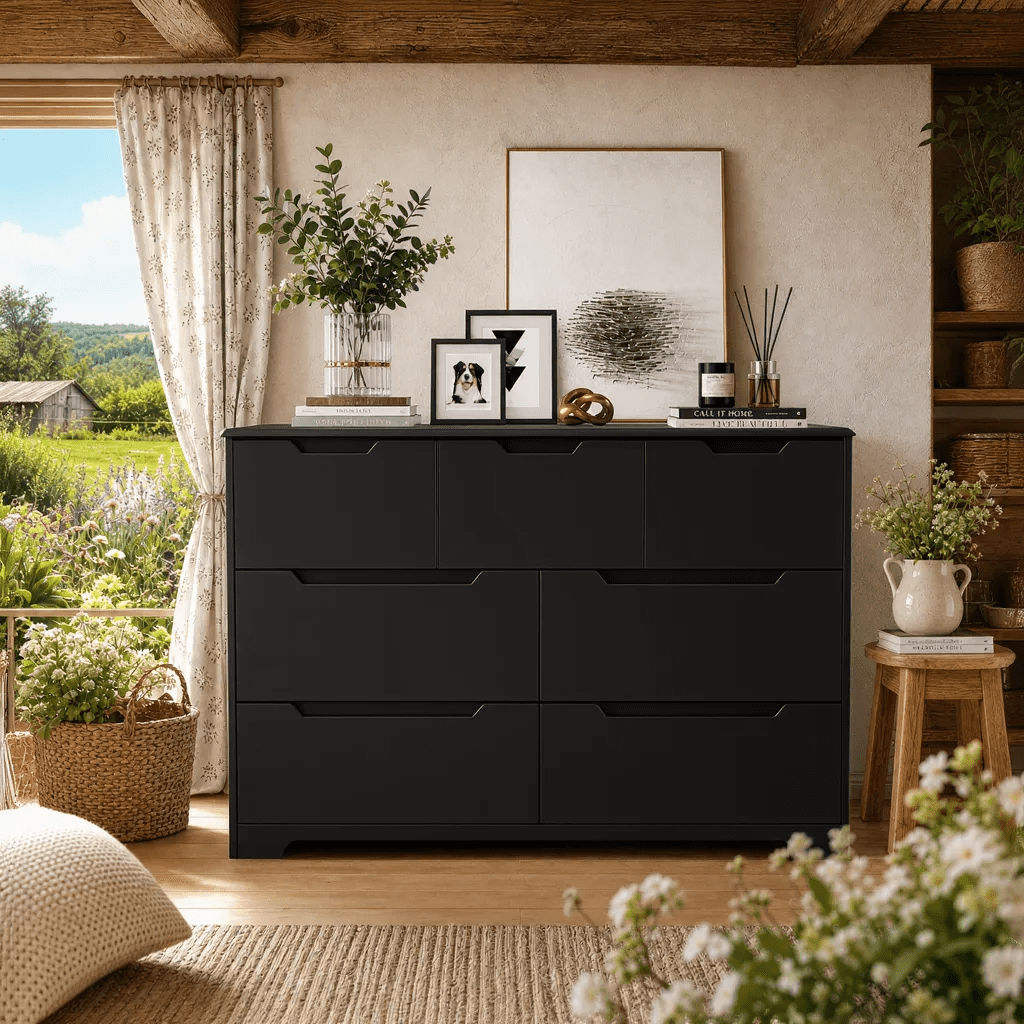 black dresser for nursery Aiho 48