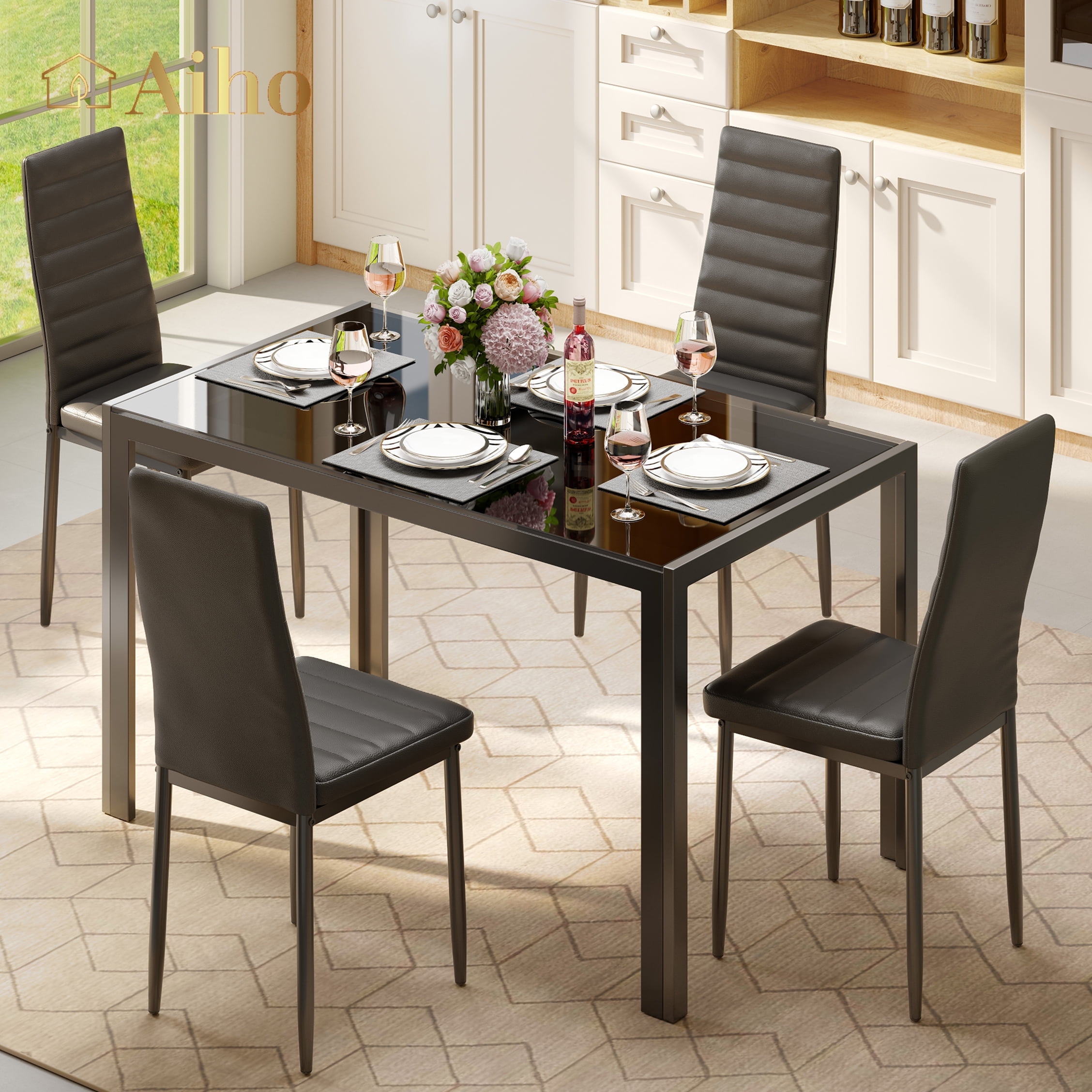 Aiho 5-Piece Kitchen Dining Table Set for for Philippines Ubuy
