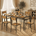 thumbnail image 1 of Aiho Dining Table Set for 4-6 People, 7-Piece Large Dining Table Set With 6 Chairs, Retro, 1 of 8