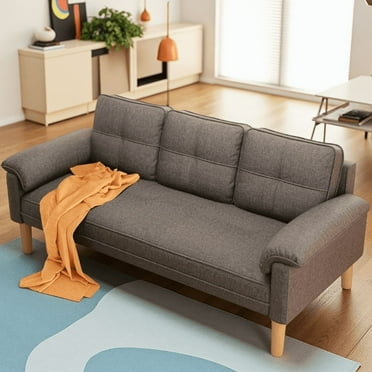 Aiho Convertible Sofa Couch with Thickend Armrest ,3 Seater Sofa for Living Room,Gray