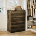 thumbnail image 1 of Aiho Dresser with Drawers, Wood Tall Chest, Built-in Handle Drawers for Bedroom, Home, Living Room, Hallway -Dark Gray, 1 of 6