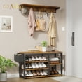 thumbnail image 1 of Aiho Entryway Coat Rack with Storage Bench and 5 Coat Hooks, Retro, 1 of 9