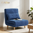thumbnail image 1 of 3 in 1 Convertible Sofa Bed, Aiho sleeper Chair Bed with Adjustable Backrest, Perfect for Living Room, Bedroom, Small space, Blue, 1 of 9