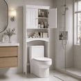 thumbnail image 1 of Aiho Over The Toilet Storage Cabinet, Bathroom Shelf Over Toilet, Bathroom Storage Cabinet Organizer - White, 1 of 11