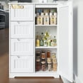 thumbnail image 1 of Aiho Storage Cabinet with 2 Drawers, Medium Density Fiberboard, White, 1 of 13