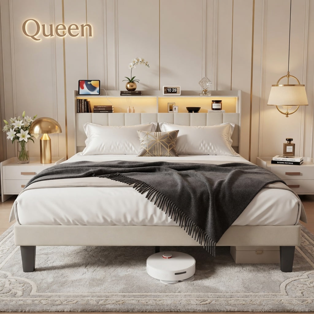 Aiho Twin Day bed with Trundle & Storage Headboard - Includes Charging Station, Sturdy Metal Frame - Ideal for Living Room, Bedroom, Guest Room - Grey