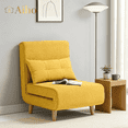 thumbnail image 1 of 3 in 1 Convertible Sofa Bed, Aiho sleeper Chair Bed with Adjustable Backrest, Perfect for Living Room, Bedroom, Small space, Yellow, 1 of 9