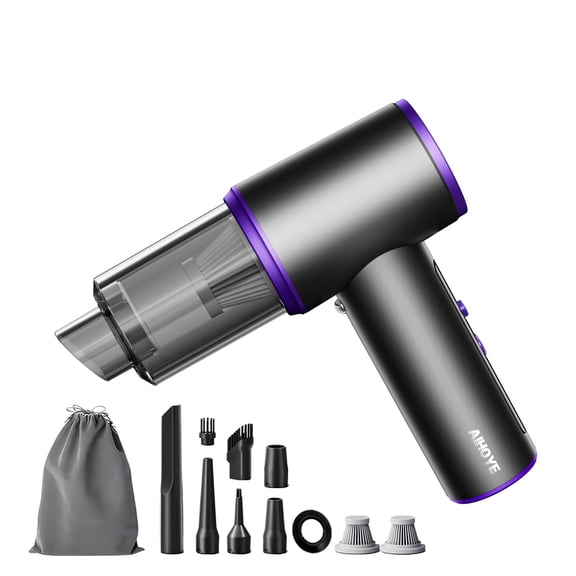 Aihoye Car Vacuum Portable Cordless, 22000PA High Power Mini Vacuum Cleaner with Brushless Motor, 4-in-1 Handheld Vacuum Cleaner & Air Duster for Car, Home, Office, Camping, Pet