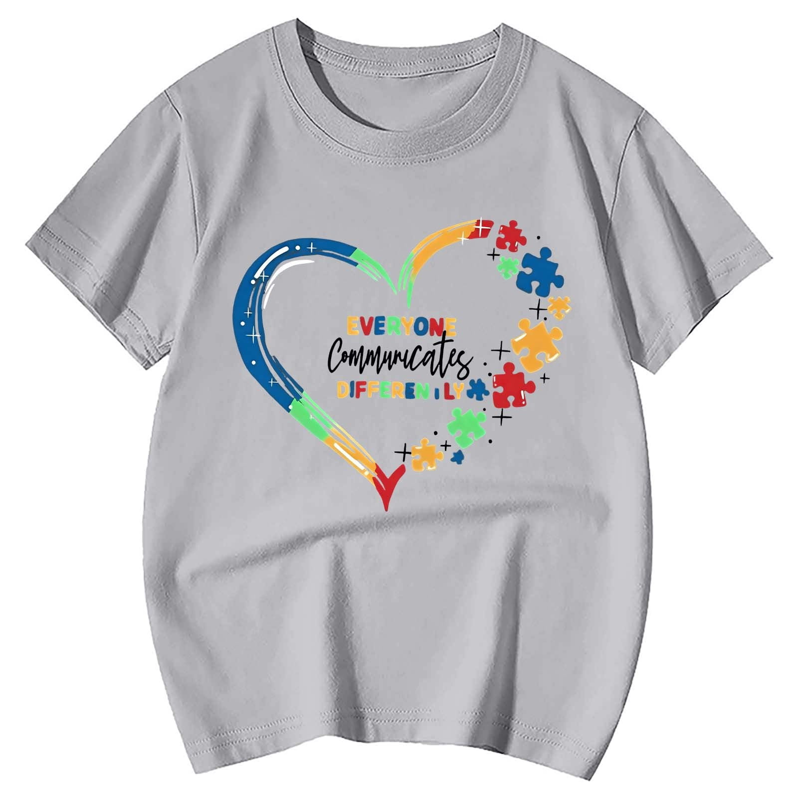 Aihuaihua Autism Awareness Shirt for Toddler Boys Girls Kids April Be ...