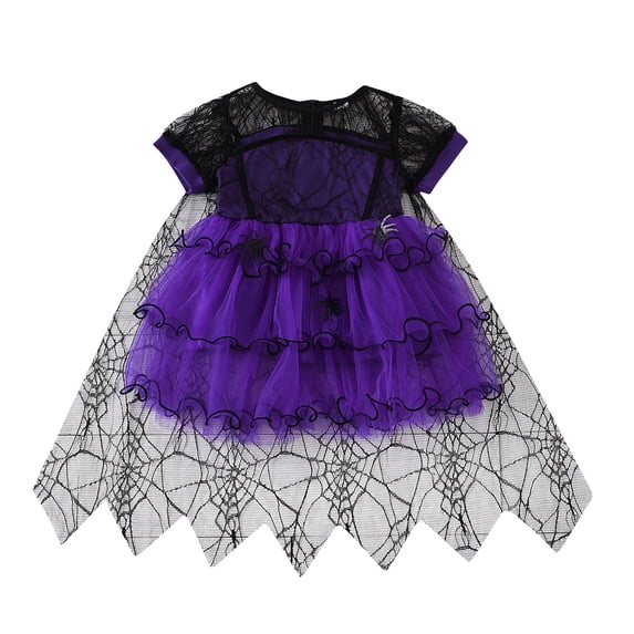 Aihuaihua Baby Set Halloween Girls Bodysuits Romper Dresses Skeleton Pumpkin Bat Print Comfortable Clothes for Toddler Halloween Dress Tutu for Toddler Girls