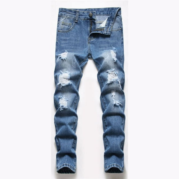 Aihuaihua Boy's Skinny Fit Ripped Destroyed Distressed Stretch Slim Fashion Denim Jeans Pants