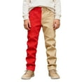 thumbnail image 1 of Aihuaihua Boy's Fit Ripped Destroyed Distressed Stretch Slim Jeans Pants Size 6-16T Red, 1 of 9