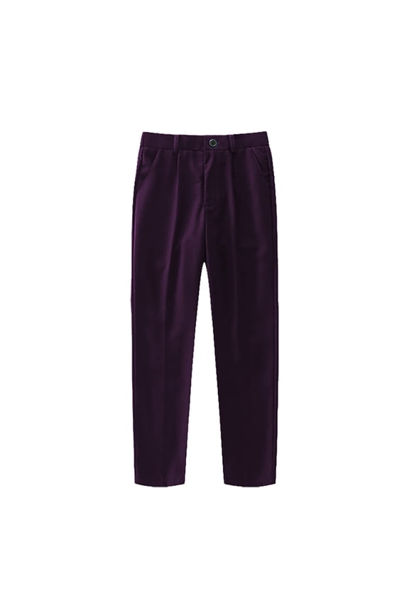 Boys Girls Dress Pants for Kids Flat Front School Uniform Slacks Pants Youth Golf Pants Stretch Chino Twill Pants with Pockets