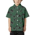 thumbnail image 1 of Aihuaihua Boys T Shirts 5t Floral Print Loose Short Sleeve Button Down Beach Shirt Summer Beach Shirts for Kids Green,160, 1 of 3