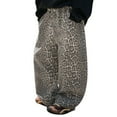 thumbnail image 1 of Aihuaihua Boys Y2K Leopard Print Jeans Size 3-10 Baggy Vintage Printed Pants with Straight Legs Streetwear, 1 of 9