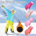 thumbnail image 1 of Aihuaihua Children Winter Waterproof Ski Gloves Warm Snow Gloves for Boys Girls 4-9 Years, Windproof Cold Weather Gloves for Kids Outdoor Snow Sports Play, 1 of 3
