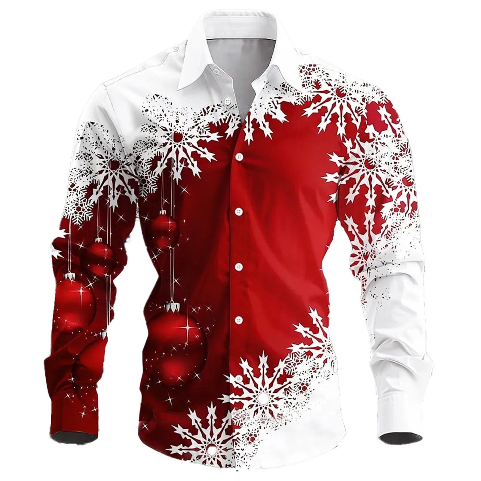 xmas dress shirts Suitmeister Men's Christmas Shirt - Festive Icons Outfit Slim Fit - Blue - Long sleeve christmas vacation costume Africa American Santa Xmas Long