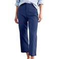 thumbnail image 1 of Aihuaihua Cropped Pants for Women Straight Leg Capris Summer Business Casual Work Pants Ankle Length Chino Trousers Navy L, 1 of 4