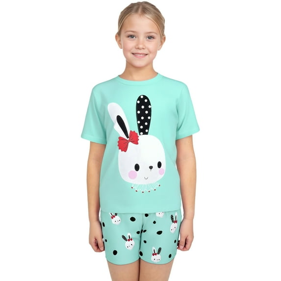 Aihuaihua Cute Girls Summer 2 Piece Outfits Short Sleeve T Shirts Top and Shorts Clothing Sets