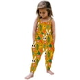 thumbnail image 1 of Aihuaihua Easter Day Outfit for Kid Girls Jumpsuit Romper Spring Summer Outfit with Pockets Easter Toddler Girl Outfit, 1 of 4