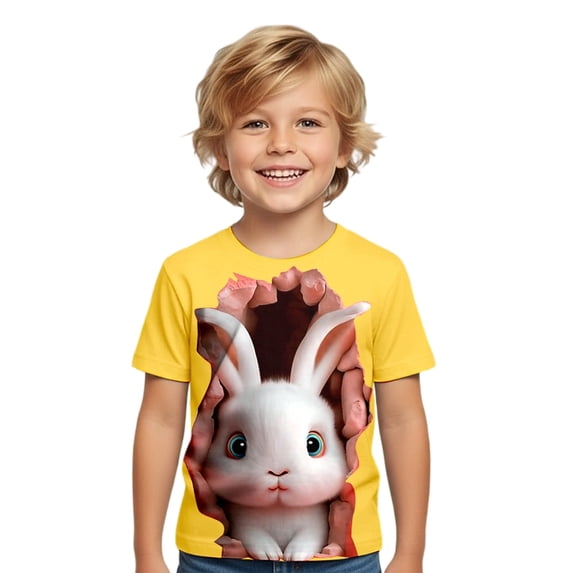 Aihuaihua Easter Shirts for Toddler Boys Girls Happy Easter Eggs Bows T-Shirt Kids Bunny Eggs Tee Tops