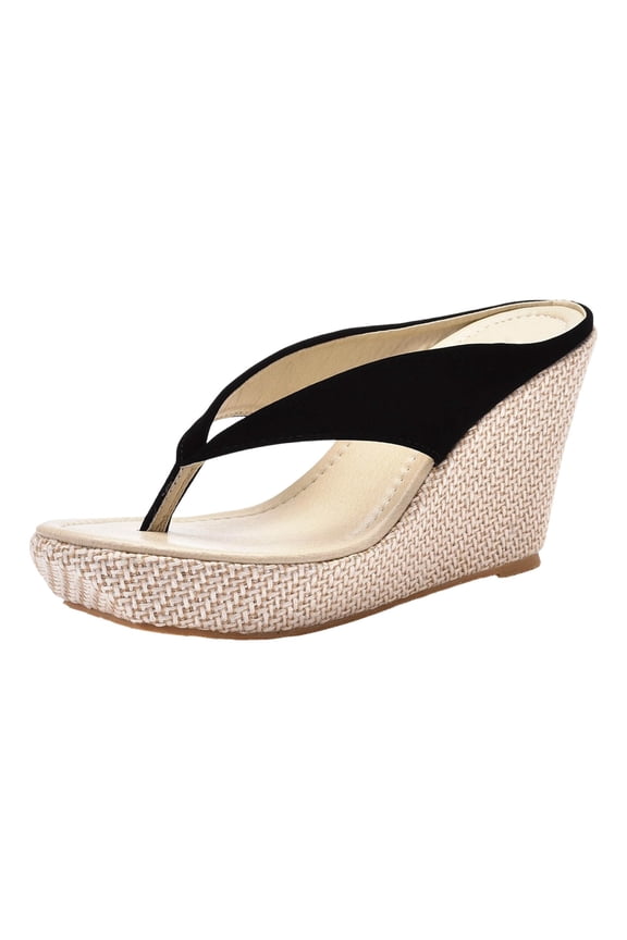 Elevated Bohemian Women's Sandals With High Heels And Toe Separated Thong Flip Flops For Stylish Summer Wear