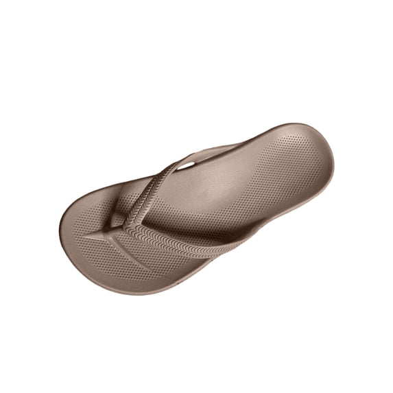 Aihuaihua Flip Flops with Arch Support for Women Walking Thong Sandals Lightweight Soft Comfortable Summer Casual Beach Pool Shower Shoes Unisex Brown