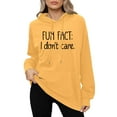 thumbnail image 1 of Aihuaihua Fun Fact I Don't Care Hoodie I Do Not Care Hoodie Funny Sarcastic Saying Sweatshirt Graphic Pullover Top, 1 of 4