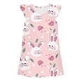 thumbnail image 1 of Aihuaihua Girl Easter Nightgown Easter Print Fashion Flutter Sleeve Nightdress Nightie Dress Pajamas Cotton Sleepwear Night Dresses,7-8Y, 1 of 2