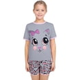 thumbnail image 1 of Aihuaihua Girls Outfits Size 10-12 Youth Sets Floral Print Shorts Sleeve Sports Sets Crewneck Casual Streetwear Short Sleeve Set Preppy Clothes, 1 of 3