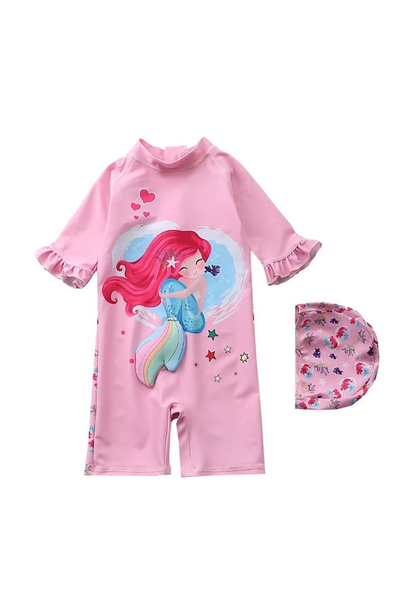 Girls Swimsuit for Toddlers and Kids - Playful Bathing Suit for Beach Pool Outdoor Spring Summer Style