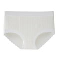thumbnail image 1 of Aihuaihua Girls Toddler Underwear Soft Underwear For Kids Cool Breathable Solid Color Smooth Fit Comfortable Briefs Triangle Pants White4,10-12 Years, 1 of 2