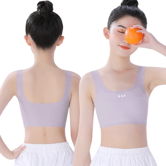 Aihuaihua Girls Training Bras 6-7 Years Secure Coverage Supportive Multipack Underwire Free Bra Gentle Coverage for Beginners