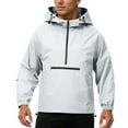 thumbnail image 1 of Aihuaihua Half Zip Hooded Jacket for Men Windproof Water Casual Outdoor Sports Pullover Lightweight Comfortable Athletic, 1 of 4