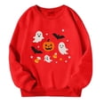 thumbnail image 1 of Aihuaihua Halloween Girls Hoodies Pumpkin Print Long Sleeve Pullover Sweatshirts for Kids Casual Fall Winter Tops Cozy and Comfortable Style, 1 of 3