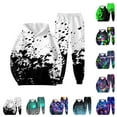 thumbnail image 1 of Aihuaihua Hoodies Matching Sets for Boys 3D Print Graphic Hoodies and Sweatpants 2 Piece Set Pullover Sweatshirt Jogger Outfit for Kids 2-13 Years Back to School Clothes Fall Winter, 1 of 5