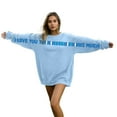 thumbnail image 1 of Aihuaihua I Love You This Much Sweatshirt Unisex, Letter Across Sleeves Sweatshirt Crew Neck Pullover Oversized Tops for Couples Family Hug Shirt Gifts for Women, 1 of 7