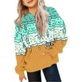 thumbnail image 1 of Aihuaihua Ice Cream Hoodie for Girls Long Sleeve Hooded Pullover Sweatshirt Y2k Preppy Tops with Pocket Size 2-12Y 140 Green, 1 of 4