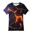 thumbnail image 1 of Aihuaihua Kids Neon Tie Dye Shirt for Boys Girls 3D Graphic Print Tie-Dye T-Shirt Hippes Tshirt Dinosaur Senior Children Summer Tee Back to School Clothes, 1 of 2