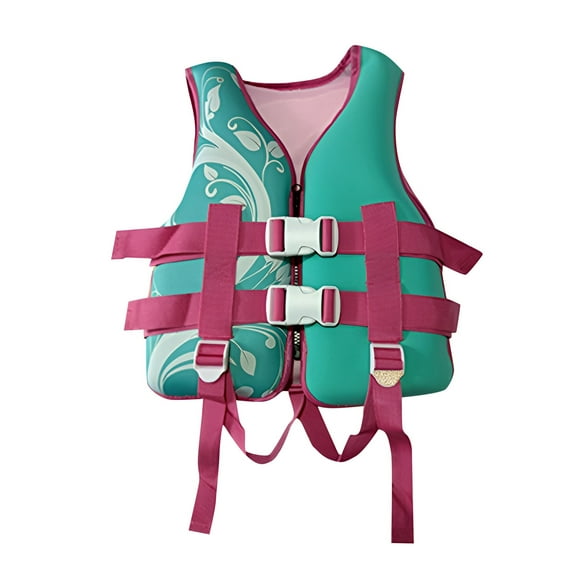 Aihuaihua Kids Swim Vest Boys Girls Solid Color Foam Life Jacket Vest- Secure & Adjustable Fit for Swimming, Boating & Water Sports 5-8 years