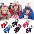 thumbnail image 1 of Aihuaihua Kids Winter Waterproof Ski Gloves Warm Snow Gloves for Boys Girls 3-7 Years, Cold Weather Windproof Gloves for Children Outdoor Snow Play Sled, 1 of 4