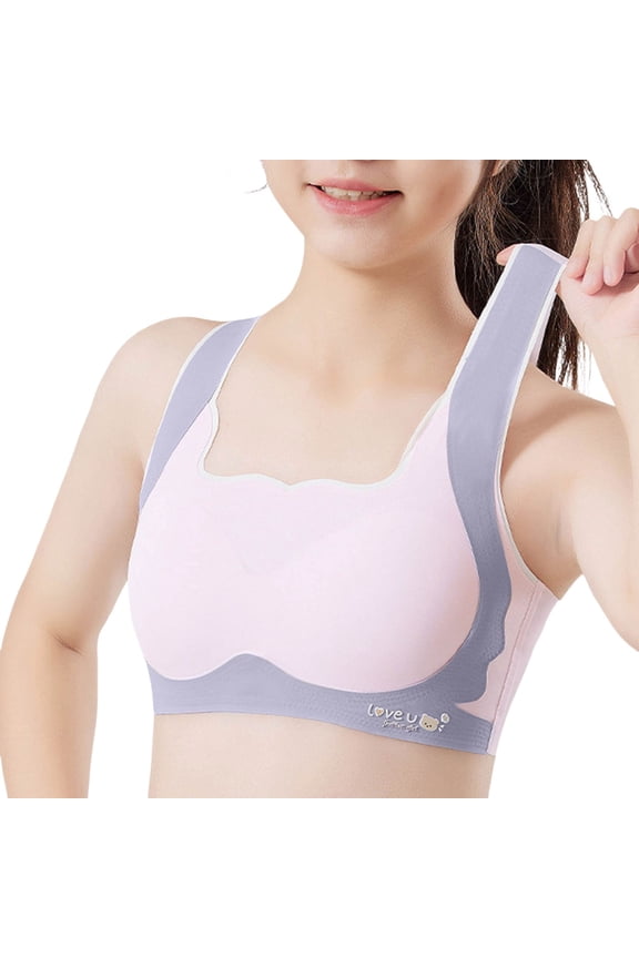 Little Girl Bras Secure Coverage Breathable Pull-On First Bra Gentle Coverage for Beginners